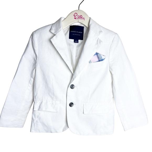 Janie and Jack Other - Janie And Jack Boys’ Linen Cotton White Blazer Size 4